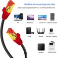 thumbnail image 4 of Outdoor Cat 7 Ethernet Cable 150 ft,Yeung Qee CAT7 ethernet Cable RJ45 LAN Cable Gigabit Network Patch Cord SSTP, 4 of 5