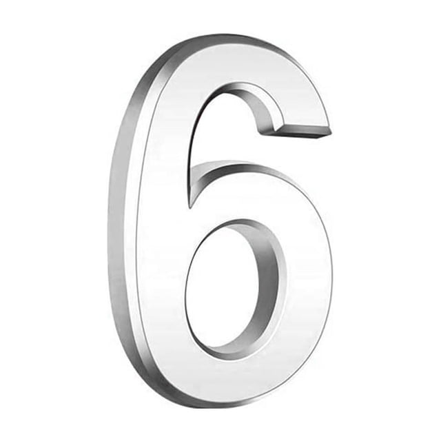 Dvkptbk Plastic Digital Stickers 3 Inch Silve Modern House Numbers Mailbox Numbers 0-9 Self-Adhesive Street Door Home Address Metal Numbers for Outside or Inside Signs Easy Install Home Decor