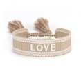 thumbnail image 1 of Thinsony Embroidered Character Bracelet Adjustable Rope Woven Friendship Precision Khaki love, 1 of 6