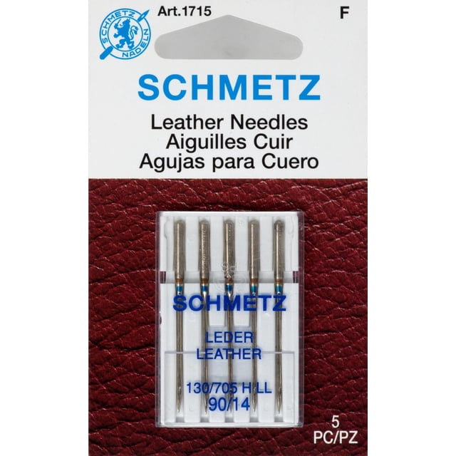 SCHMETZ #1715 Leather Sewing Machine Needles, Size 90/14, 5-Pack