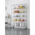 thumbnail image 1 of TRINITY EcoStorage™ 6-Tier Wire Shelving Rack | 48" X 18" X 72" | Nsf | Includes Wheels | Chrome, 1 of 9
