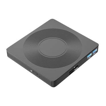 Usb vers USB-C et Lecteur Dvd Portable Multifonction 6-en-1 Graveur de Disque à Lecteur Optique Externe