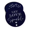 thumbnail image 1 of Inkdotpot Silver Foil Paper Hang Tags Let Love Sparkle Wedding Favor Tags 100 Pieces, 1 of 6