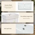thumbnail image 4 of taoruifang 21.6inch Modern Floating Bathroom Vanity with Ceramic Basin,white, 4 of 5