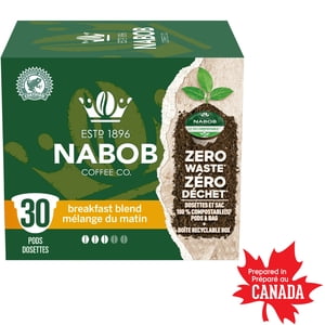 Nabob Petit déjeuner Mélange de café 100% Des pods compostables, 292g Boîte moyenne