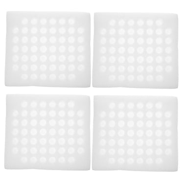 Milisten 2 Ensembles de 4 Pcs Plateau d'Oeufs de Caille en Laine Perlée Emballage Support d'Oeuf Plateau d'Oeufs Doublé de Mousse Boîte d'Oeufs de Caille Étanche pour 52 Pcs Rangement d'Oeufs de Caille (Blanc)