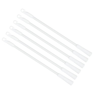 6 Pack 12" Blinds Wand Replacement, Aluminum Alloy Blinds Tilt Wand with Hook and Grip, Vertical Blinds Rod Stick for Window Curtain Opener Accessory, White
