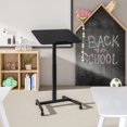 thumbnail image 4 of Seville Classics Black airLIFT® Pneumatic Tilting Mobile Desk Cart, 4 of 12