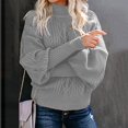 thumbnail image 4 of Débardeurs Tricotés Décontractés pour Femmes Pulls à Col Haut à Manches Longues Automne Hiver Pull Chaud, 4 of 7