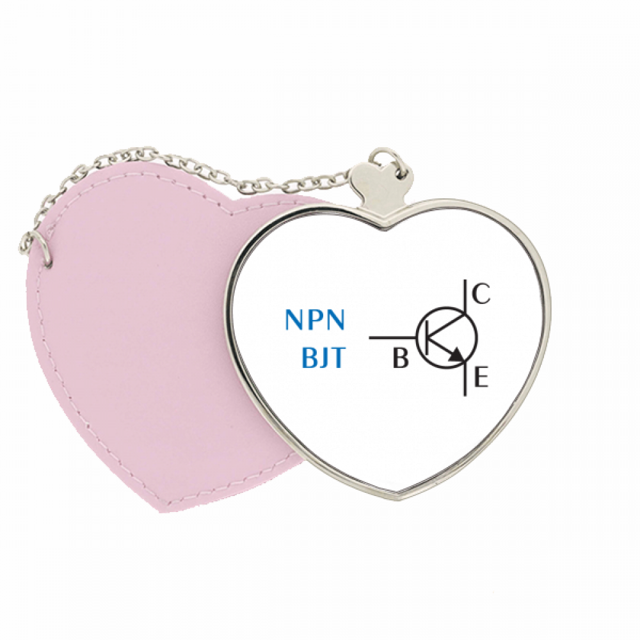 Circuit Alimentation Physique par Commutation Miroir Sac de Voyage Maquillage Cœur Rose
