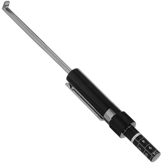 Miangastore 1Pc Car Brake Pad Detection Pen Scale Thickness Gauge Measuring Tool Tire Tread Depth Gauge Ruler Tester Car Tools (Black Silver)