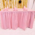 thumbnail image 3 of Eye-catching Table Skirt Washable PEVA Decorative Waterproof Desk Dress Cover for Home, 3 of 8