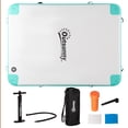 thumbnail image 1 of Outsunny 8' x 6' Water Inflatable Floating Dock with Air Pump, Blue&Green, 1 of 10