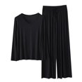 thumbnail image 2 of Weiqiqre Ensembles de Pyjama pour Femmes Pyjamas Rafraîchissants Ensembles Assortis d'Été Manches Courtes Ensemble de Détente Femmes, 2 of 3
