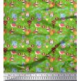 thumbnail image 1 of Soimoi Polyester Crepe Fabric Balloon & Cute Animals Kids Print Sewing Fabric Yard 52 Inch Wide, 1 of 3