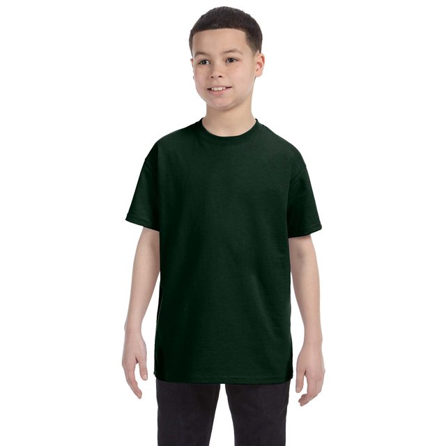Jerzees Big Boy's Rib Collar Tear Away Label T-Shirt, Style 29B