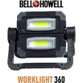 thumbnail image 1 of Bell + Howell Worklight 360 Black 600-Lumen Dual COB Battery-Powered Multi-Position Portable Task Lamp, Wipe Clean, 1 of 6