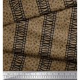 thumbnail image 3 of Soimoi Brown Poly Georgette Fabric Stripe,Leopard & Wild Animal Skin Decor Fabric Printed BTY 52 Inch Wide, 3 of 3