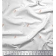 thumbnail image 1 of Soimoi White Poly Georgette Fabric Flower Buds & Dots Decor Fabric Printed Yard 52 Inch Wide, 1 of 5