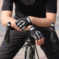 thumbnail image 4 of Pisexur Night Riding Reflective Half-Finger Gloves Breathable Shock-Absorbing Gloves on Clearance, 4 of 9