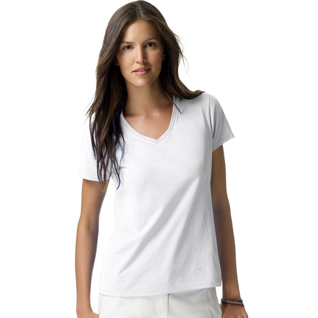 Hanes T-Shirt Col en V pour Femmes Nano-T