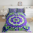 thumbnail image 2 of Erosebridal Hippie Mandala Down Comforter, Boho Flower Down Comforter, 3pcs, Reversible, 2 of 6