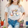 thumbnail image 2 of XDZJLR T-Shirt pour Filles Tout-Petits, Graphique de Pâques, Coupe Ample, Manches Courtes, Col Rond, Décontracté, pour Garçons, 3-4 Ans, 2 of 4