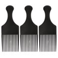 thumbnail image 2 of 3Pcs Afro Comb Curly Hair Brush Comb Hairdressing Styling Tool Black for Man & Woman, 2 of 7