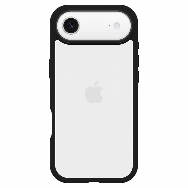 OtterBox ProfIle Étui Black Crystal (Black) pour iPhone Air avec Dos Rigide Transparent Ultra Mince et Bords Toucher Doux Noirs, Conçu pour la protection contre les Chutes et la Compatibilité avec la Recharge Sans Fil, Montré par l'Arrière avec Découpe de Caméra et logo Apple visible, Idéal pour un Accès Fluide dans la Poche.