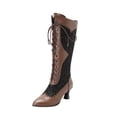 thumbnail image 2 of Cameland Large Women's Fall/Winter Lace Contrast Boots Mutual Lace High Heel Boots, 2 of 6