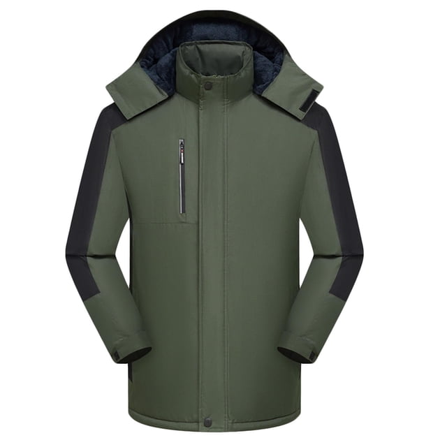 Yusimy Men's Trench Coat Double Breasted Slim Fit Mid-Length Pure Color Wool Blend Classic Versatile Overcoat