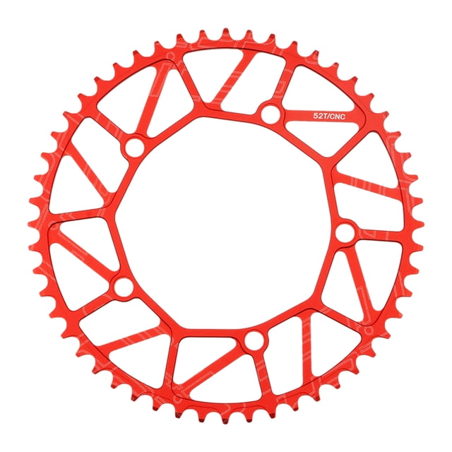 Ruiboury Lightweight And Easy To Install - Smooth Operation Chain Ring For Bicycles Bicycles Crank Bike Chain 52T red 2Set