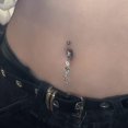 thumbnail image 4 of Briana Williams 14G Dangle Belly Button Rings Silver Belly Button Rings Belly Rings, 4 of 5
