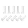 thumbnail image 1 of Unique Bargains M8x30mm Plastic Phillips Machine Screws, PC Flat Head Machine Bolts 10 Pack, 1 of 4