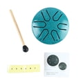 thumbnail image 1 of Handpan Drum Professional Mini 6 Note Worry Free Tongue Drum Percussion Instrument with Drumstick Green, 1 of 14