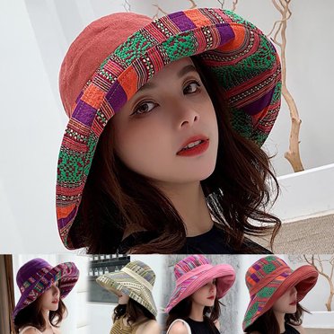 Neinkie Chapeau Bob pour Femmes Protection Solaire UV Léger Pliable Casquette d'Été pour Voyage et Plage