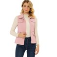 thumbnail image 1 of INSPIRE CHIC Veste Zippée pour Femme Sans Manches Anorak Gilet Utilitaire Veste avec Poches P Rose, 1 of 5