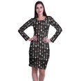 thumbnail image 1 of Moomaya Womens Full Sleeve Printed Midi Length Printed Bodycon Dress, 1 of 6