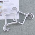 thumbnail image 3 of 2PCS Curtain Rod Aluminium Alloy Thick Double Hook Mounting Bracket(White), 3 of 9