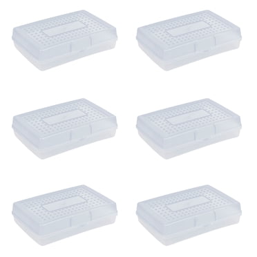 Storex Large Plastic Pencil Box for Elementary School, 11.25 x 7.75 x 3 in, Clear, 1 Count