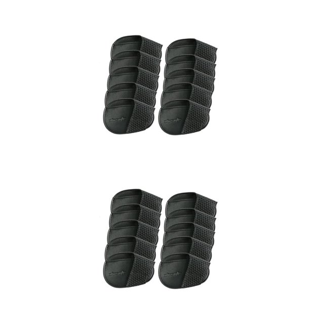 Thinsony Golf Head Covers PU Portable Protector Travel Athlete Golf for Training Black Small 10 Pcs 2Set