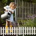 thumbnail image 1 of White Plastic Garden Fence Edging for Lawns and Flowerbeds, Modular Picket Fence Design for Plant Borders, Weather-Resistant Material for Yard Landscaping, 1 of 6