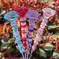 thumbnail image 2 of JilgTeok 1pc Garden Rose Stake Fairys Beaded Garden Planter Roses Wands in Ground for Spring Summer Holiday Outdoor Garden Patio Courtyard Decorations, 2 of 4
