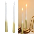 thumbnail image 1 of ANGGREK Flameless Taper Candles , LED Candle Light Wiring Free 2pcs Plastic Soft For Pet For Festival For Birthday Party, 1 of 8