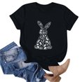 thumbnail image 2 of Tauxra Hauts d'Été à Manches Courtes pour Femmes, T-Shirts à Col Rond pour Femmes, Blouse T-Shirt Décontractée à Imprimé de Pâques, 2 of 6