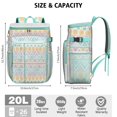 thumbnail image 2 of Retro Insulated Cooler Backpack - 20L Soft Cooler Bag, Tribal Patterns for Beach & Picnic, 2 of 6