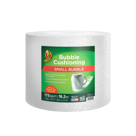 Duck Brand Original Clear Bubble Wrap Cushioning, 12 in. x 175 ft.