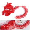 thumbnail image 1 of MULTI COLOR 45mm Printing Dots Pleated Trim Mesh Lace Ribbon Sewing Sequins Embroidered Craft for Wedding Birthday Party, 1 of 7