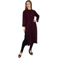 thumbnail image 2 of Bimba Kurta Kurta en Rayonne à Col Neutre pour Femmes, Manches Longues Imprimées, Décontractée, 2 of 7