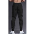 thumbnail image 3 of Ceisia Men Solid Color Loose Casual Pants Elastic Waist Drawstring Sports Gift Work Trousers, 3 of 5